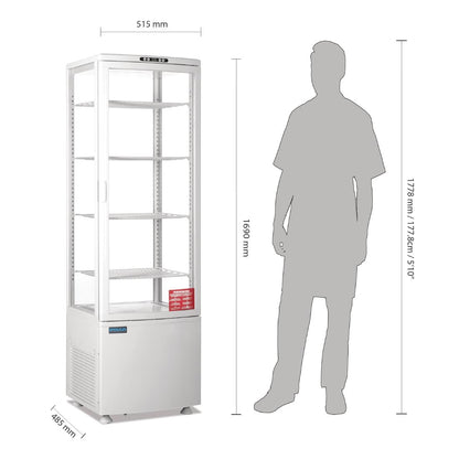 Polar C-Series Curved Door Display Fridge 235Ltr White • PAS-CB509-A