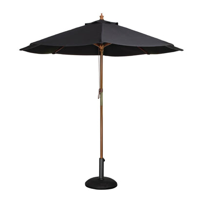 Bolero Round Outdoor Umbrella 3m Diameter Black • PAS-CB517