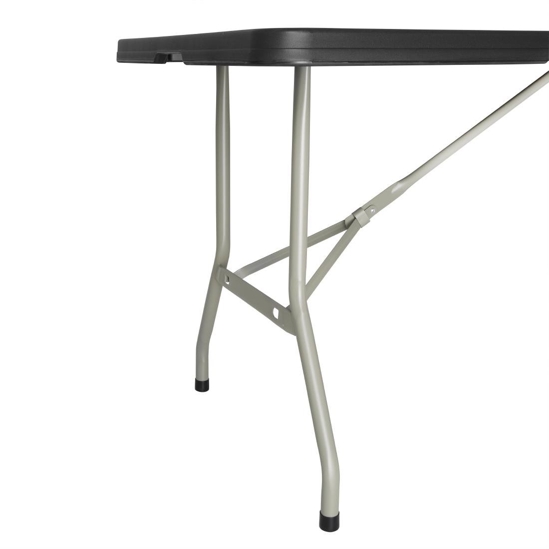 Bolero Centre Folding Utility Table 6ft Black • PAS-CB518