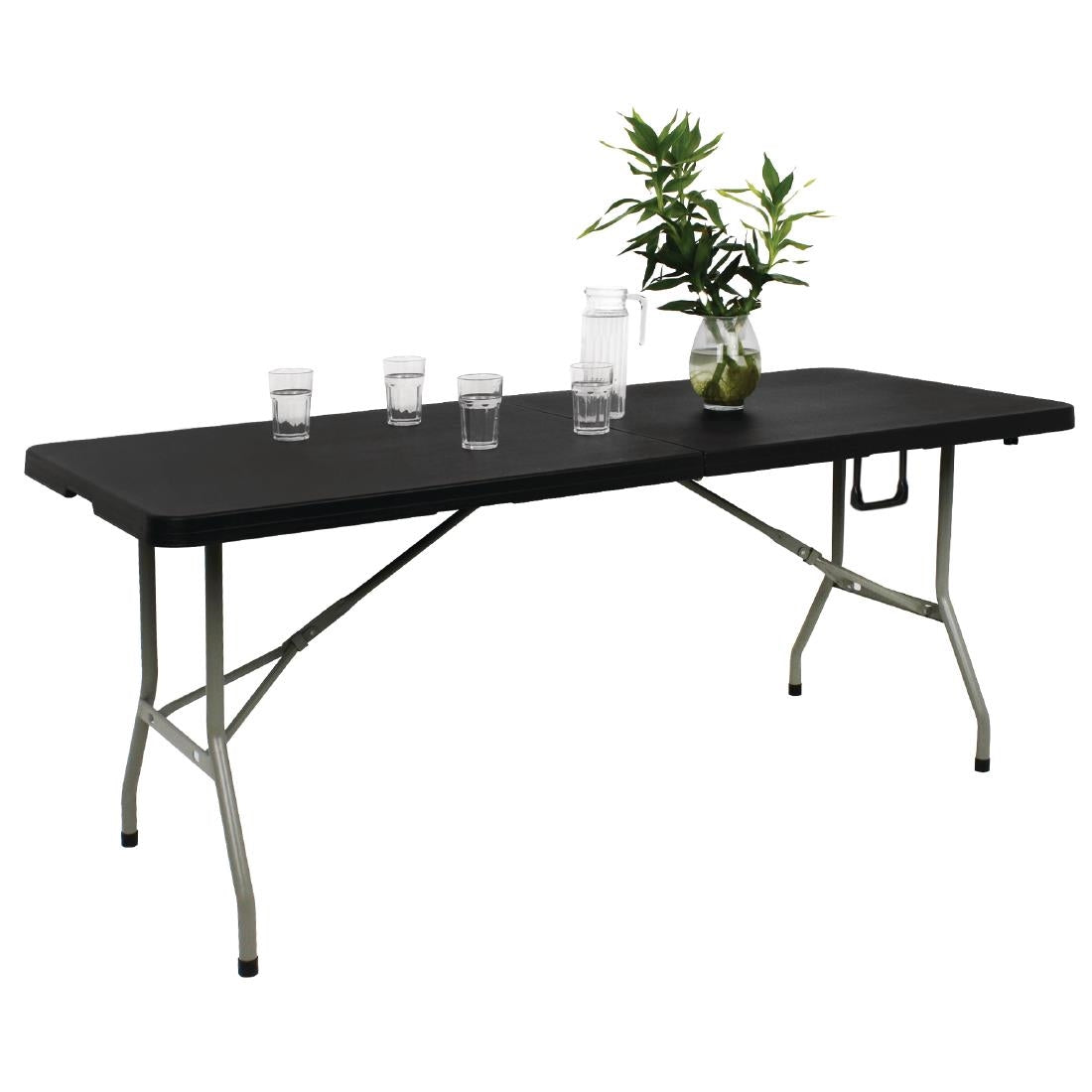 Bolero Centre Folding Utility Table 1.8m Black • PAS-CB518