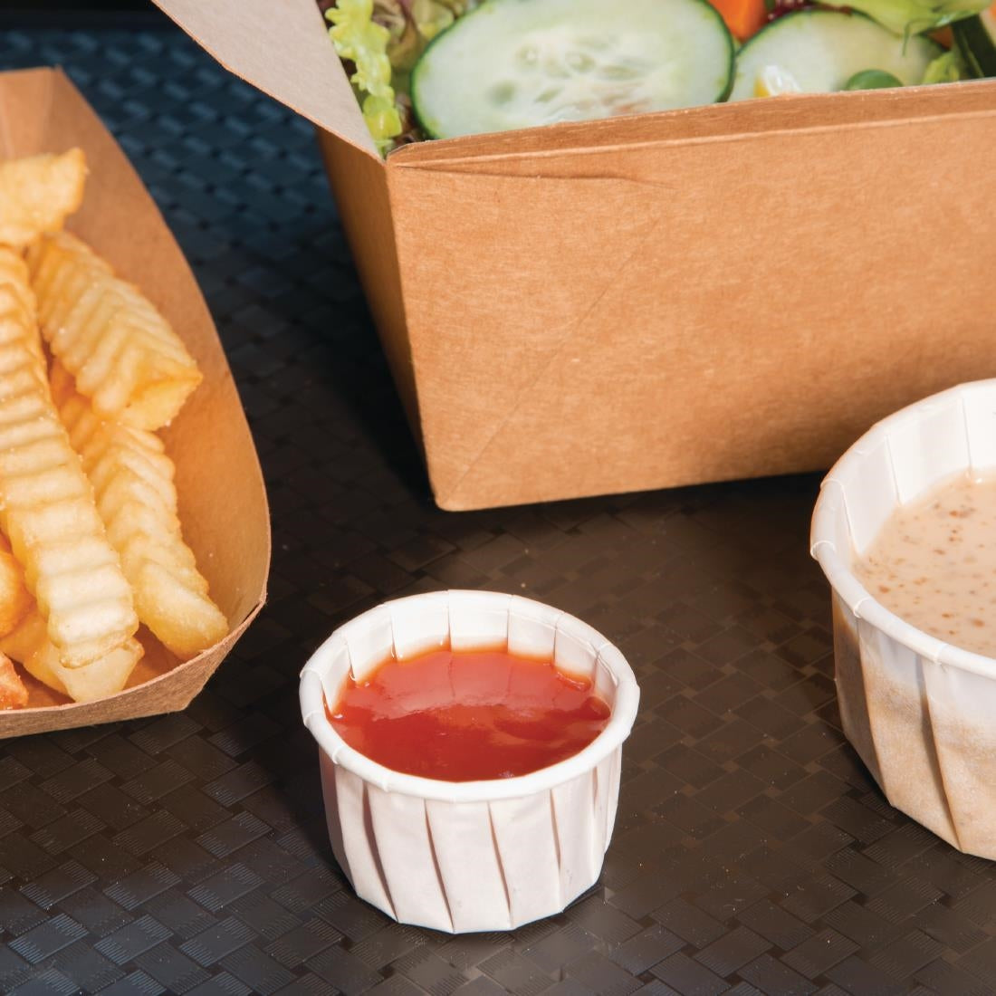 Recyclable Sauce Pot 28ml (250 Pack) (Small | 28ml/1oz | Pack quantity: 250) • PAS-CX080