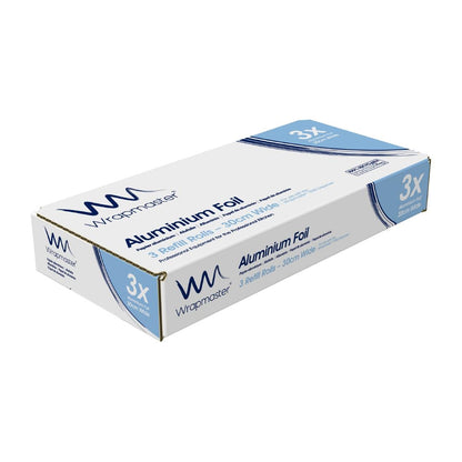 Wrapmaster Aluminium Foil 300mm x 30m (3 Pack) (300(W)mmx30(L)m | Pack Quantity: 3 | Compatible Wrapmaster 1000 Dispenser) • PAS-CB625
