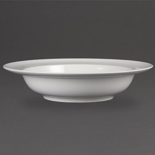 Olympia Whiteware Wide Rim Bowls 228mm (4 Pack) (Pack of 4) • PAS-CB694