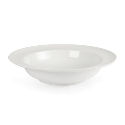 Olympia Whiteware Wide Rim Bowls 228mm (4 Pack) (Pack of 4) • PAS-CB694