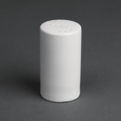 Olympia Whiteware Salt Shaker - 80mm (12 Pack) (Size: 80mm / 3¼" | White | Pack Quantity: 12) • PAS-CB702