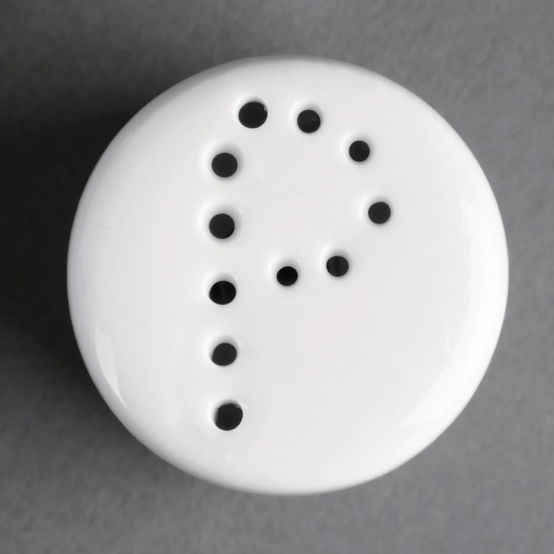 Olympia Whiteware Pepper Shaker - 80mm (12 Pack) (Size: 80mm / 3¼" | White | Pack Quantity: 12) • PAS-CB703