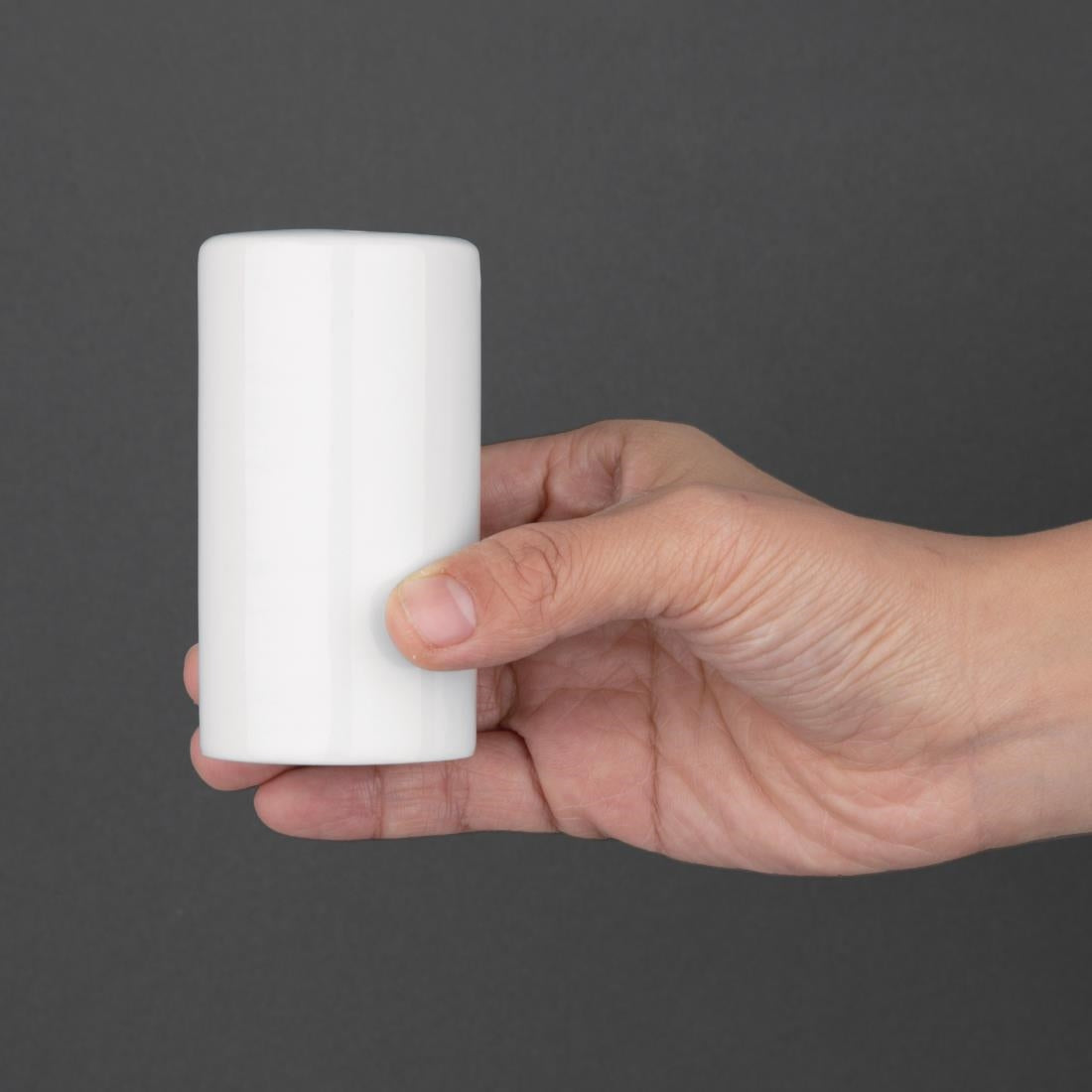 Olympia Whiteware Pepper Shakers 80mm (12 Pack) (Pack of 12) • PAS-CB703