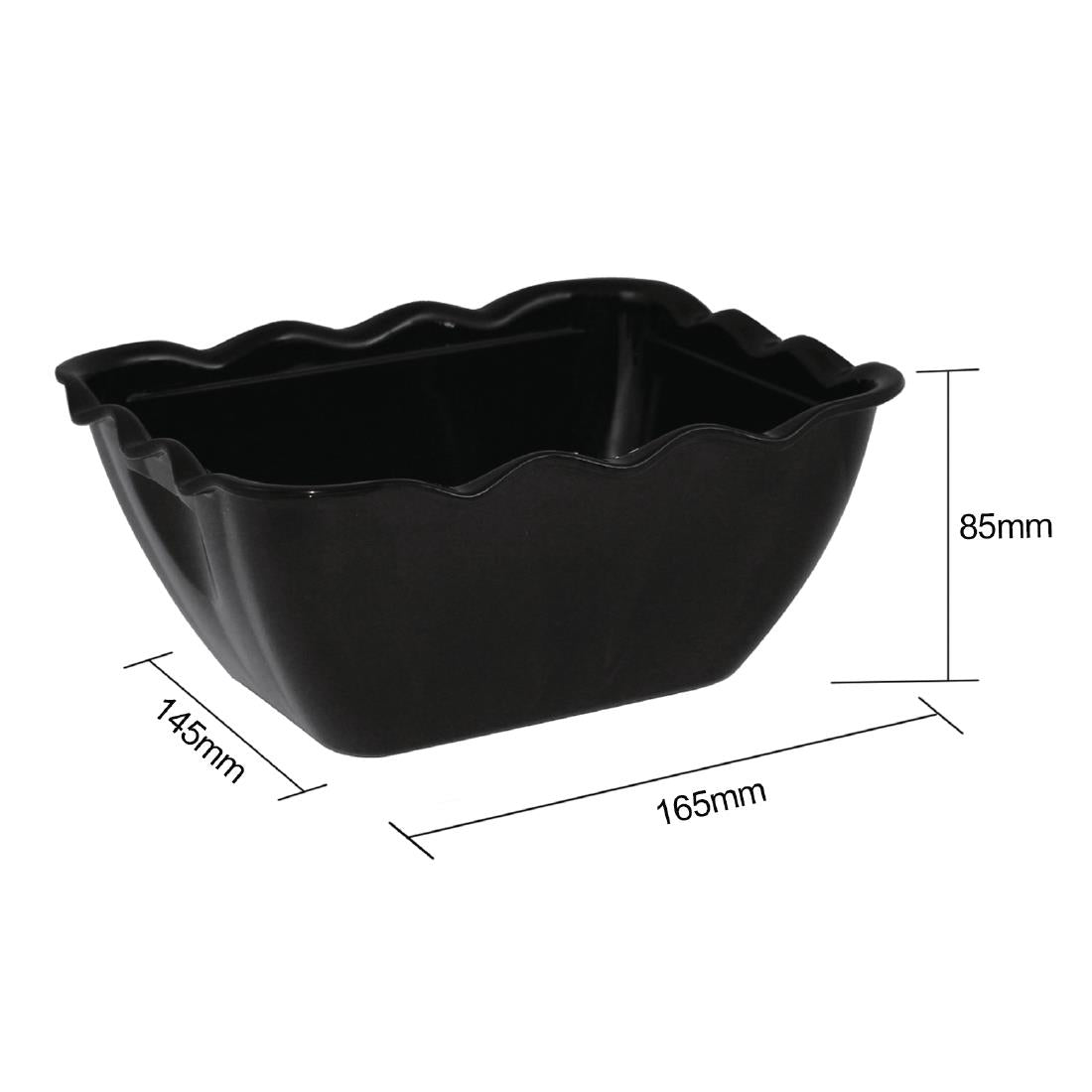 Olympia Kristallon Salad Bowls 750ml Black • PAS-CB757