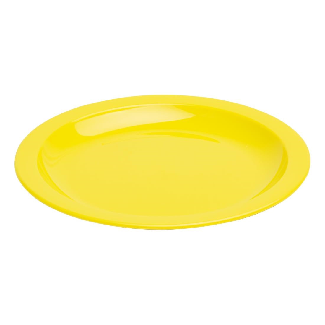 Olympia Kristallon Polycarbonate Plates Yellow 172mm (12 Pack) (Pack of 12) • PAS-CB763