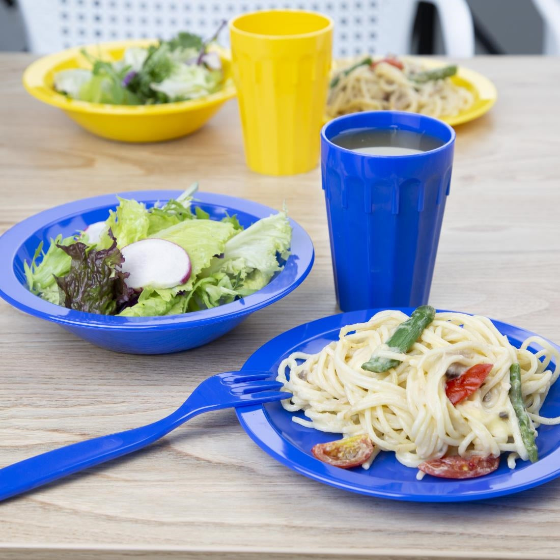 Olympia Kristallon Polypropylene Tumblers Blue 253.8ml (12 Pack) (Pack of 12) • PAS-CB777