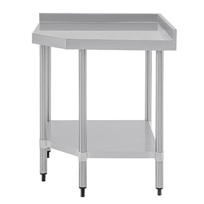 Vogue Stainless Steel Corner Table 600mm • PAS-CB907