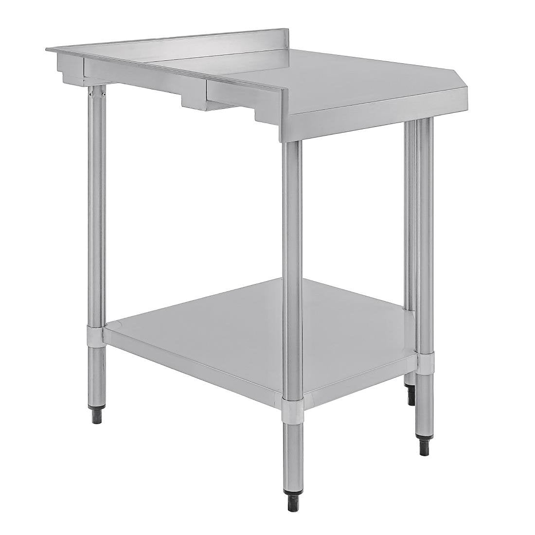 Vogue Stainless Steel Corner Table 600mm • PAS-CB907