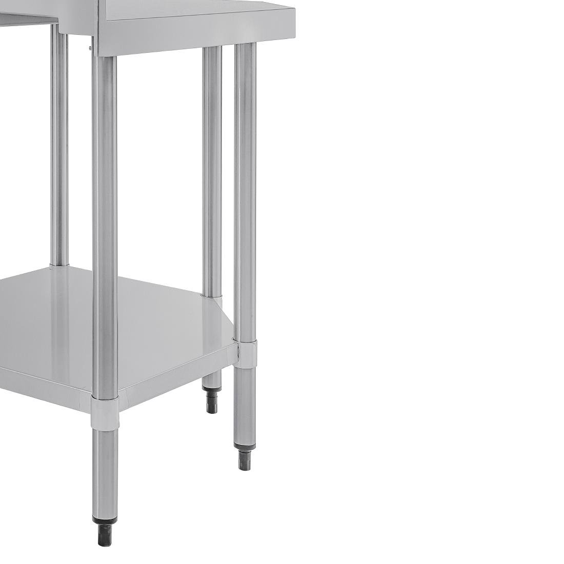 Vogue Stainless Steel Corner Table 600mm • PAS-CB907