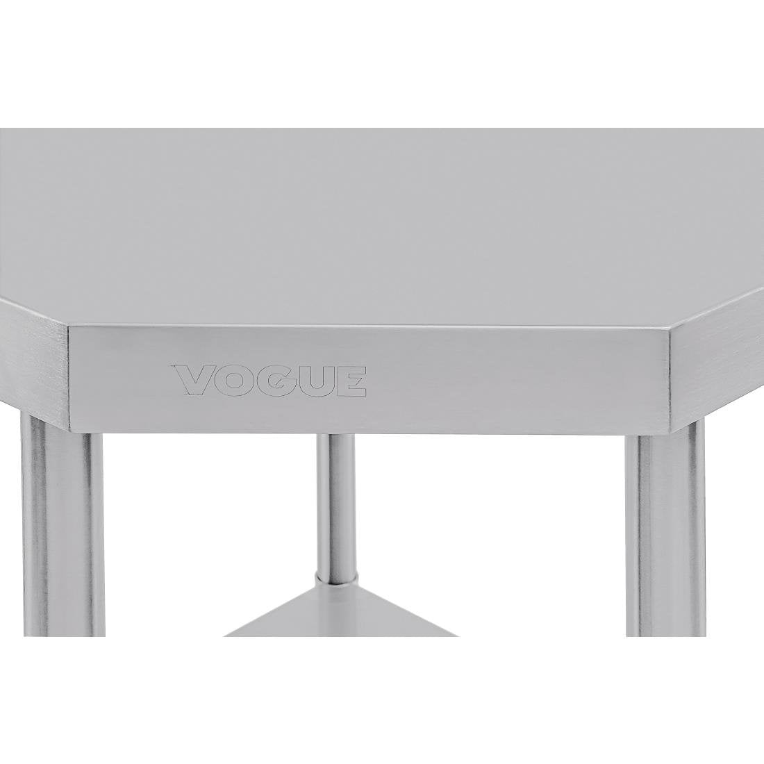 Vogue Stainless Steel Corner Table 600mm • PAS-CB907