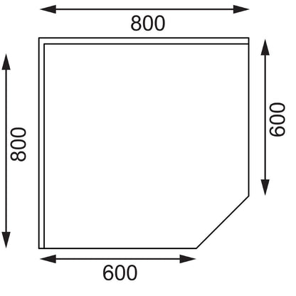 Vogue Stainless Steel Corner Table 600mm • PAS-CB907