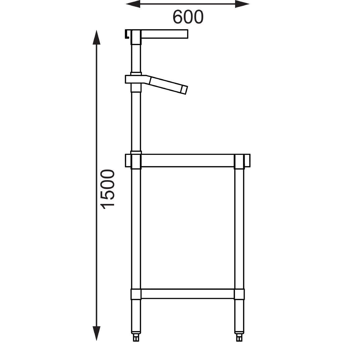 Vogue Stainless Steel Prep Station with Gantry 1200mm • PAS-CB908