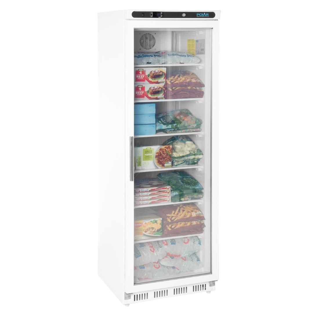 Polar C-Series Glass Door Display Freezer 365Ltr White • PAS-CB921-A