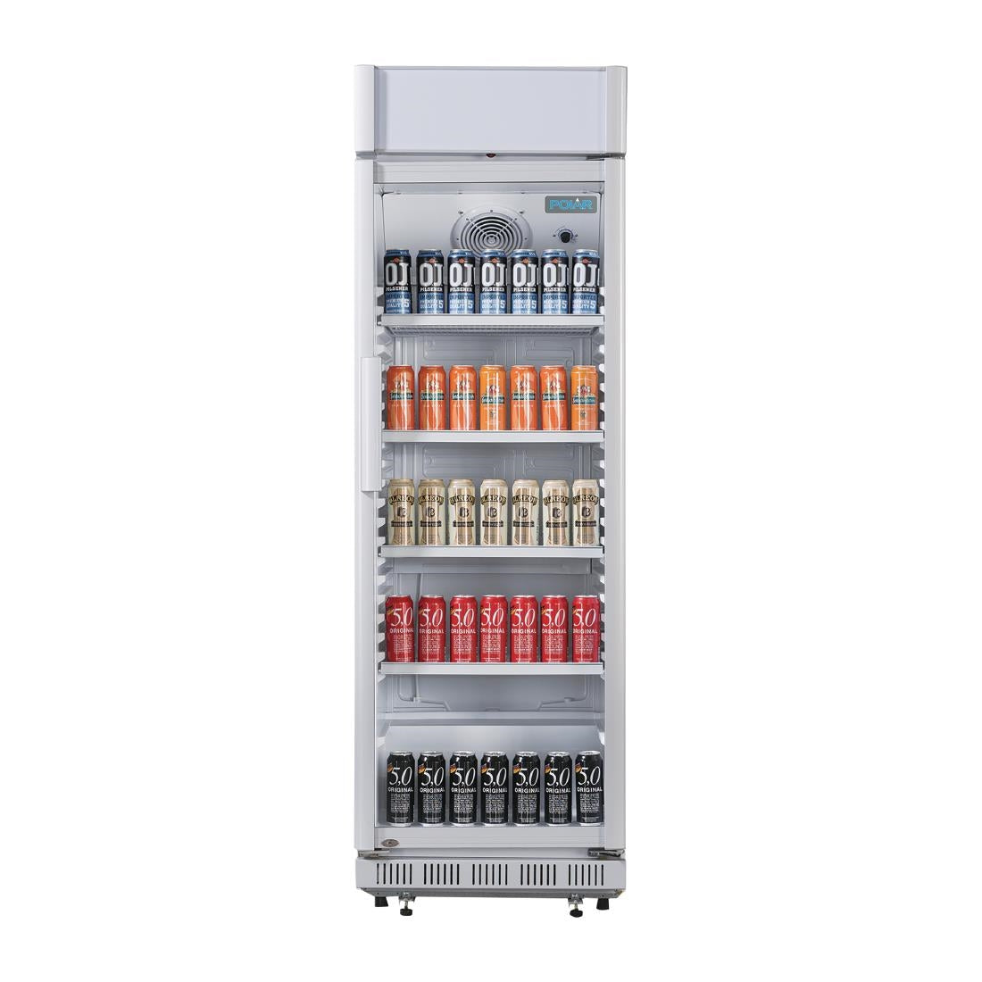 Polar C-Series Upright Display Cooler with Light Box 346Ltr (180W. R600a. With light box) • PAS-CC064-A