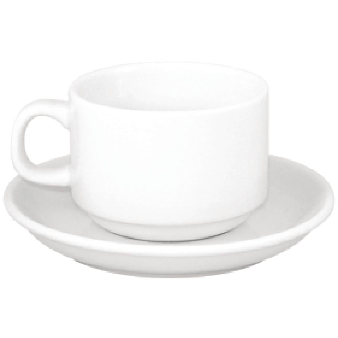 SPECIAL OFFER Olympia Athena Stacking Tea Cup And Saucer Combo (24 Pack) • PAS-S376