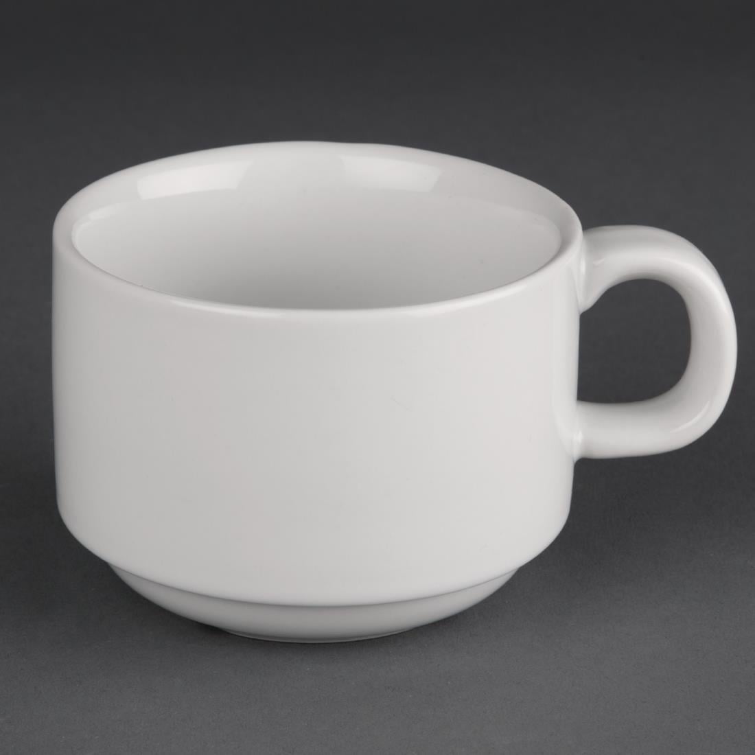 SPECIAL OFFER Olympia Athena Stacking Tea Cup And Saucer Combo (24 Pack) • PAS-S376