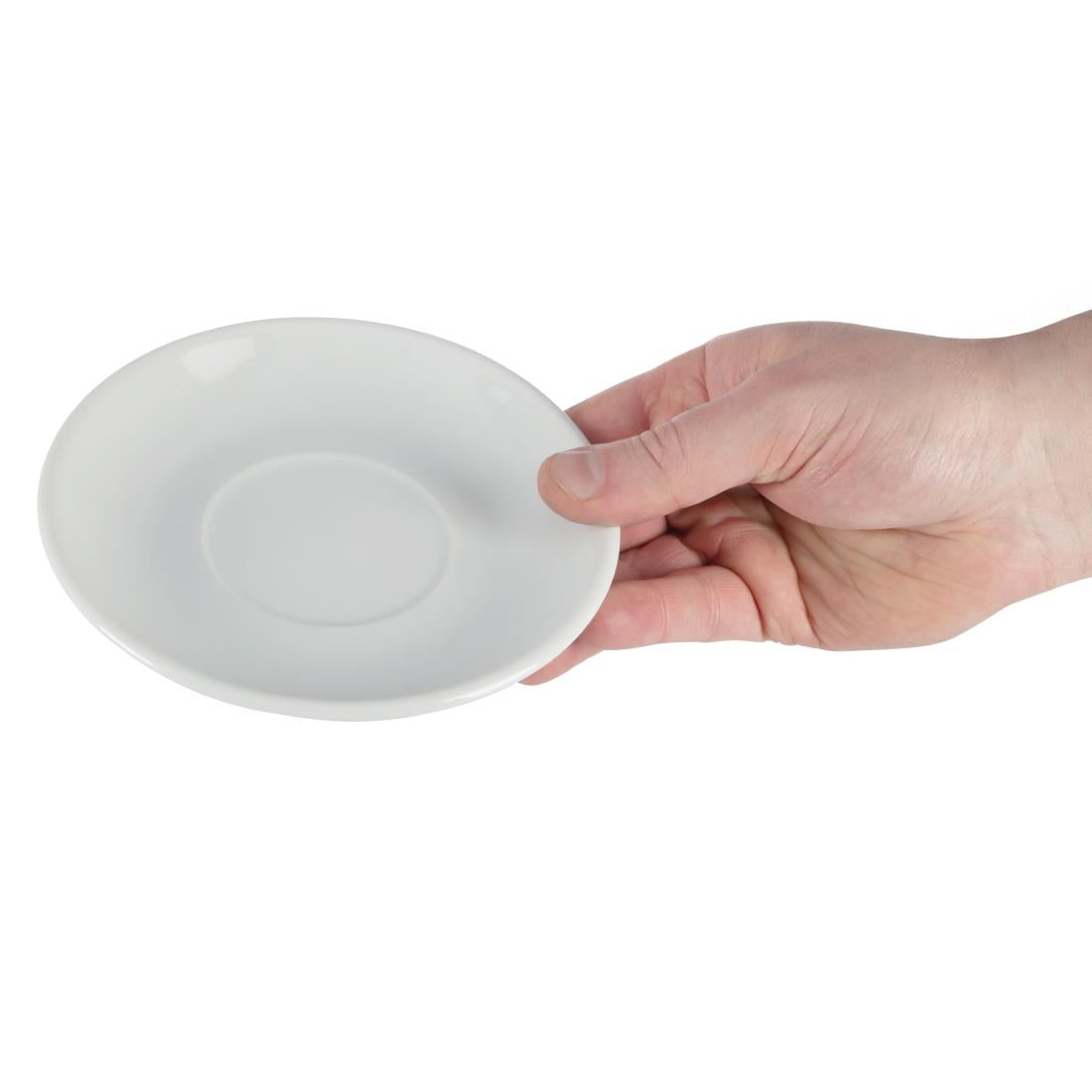 EDLP Olympia Athena Saucer (Fits CC200/CC201) - 145mm 5 3/4" (2 Pack4) (Pack quantity: 24. For stacking & cappuccino cup (GK811, CC201, GG870 and CC200). Size 145mm) • PAS-CC202