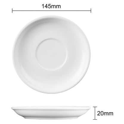 EDLP Olympia Athena Saucer (Fits CC200/CC201) - 145mm 5 3/4" (2 Pack4) (Pack quantity: 24. For stacking & cappuccino cup (GK811, CC201, GG870 and CC200). Size 145mm) • PAS-CC202