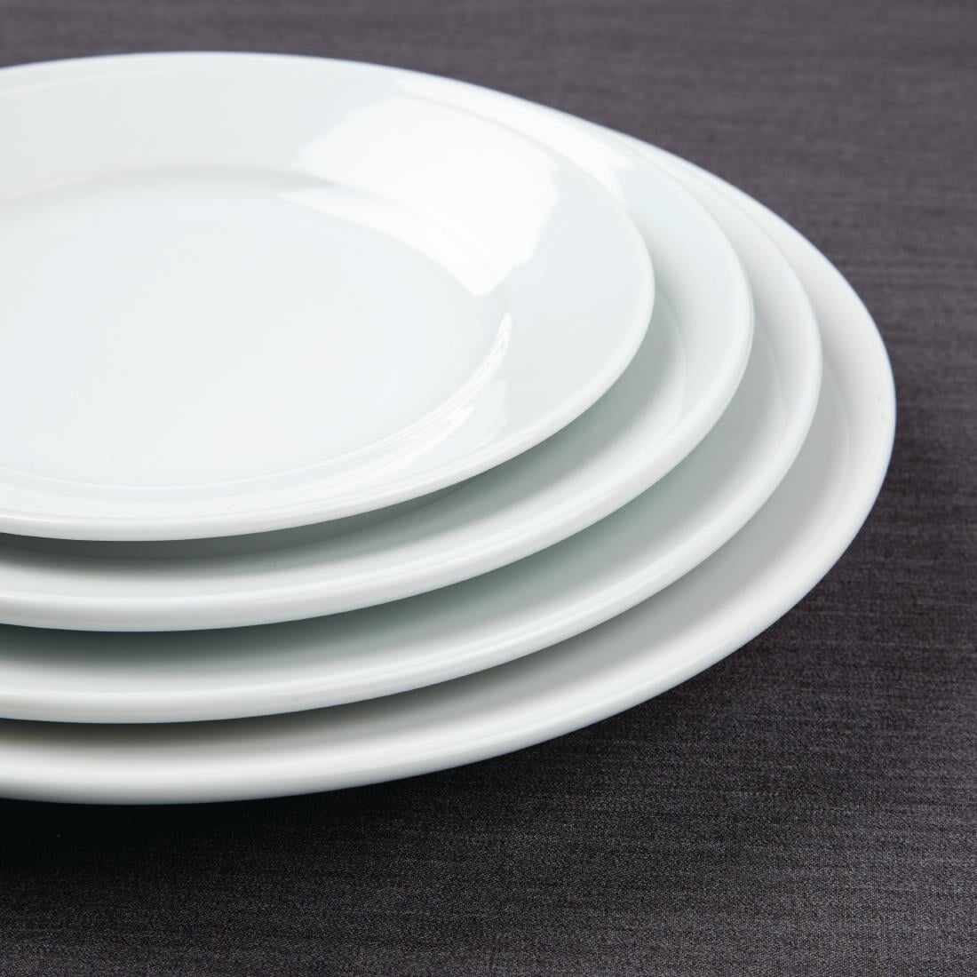 Olympia Athena Wide Rimmed Plates 203mm (12 Pack) (Pack of 12) • PAS-CC207