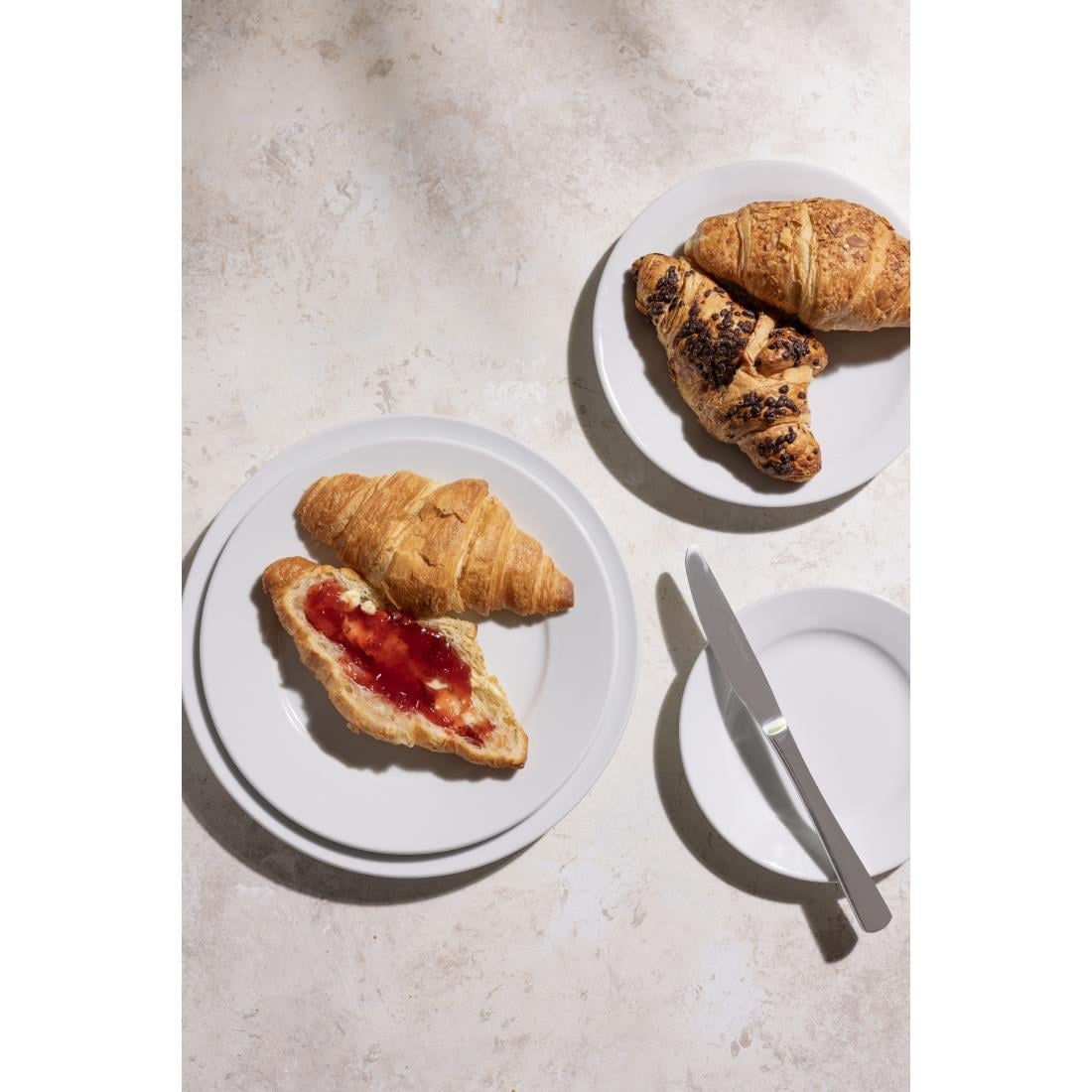 Olympia Athena Wide Rimmed Plates 203mm (12 Pack) (Pack of 12) • PAS-CC207