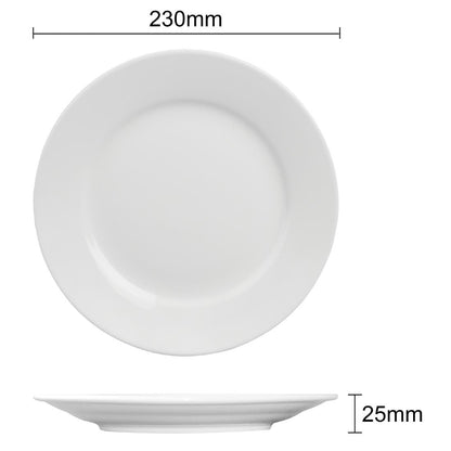 EDLP Olympia Athena Wide Rimmed Plate - 228mm 9" (12 Pack) (228mm. Pack quantity: 12) • PAS-CC208