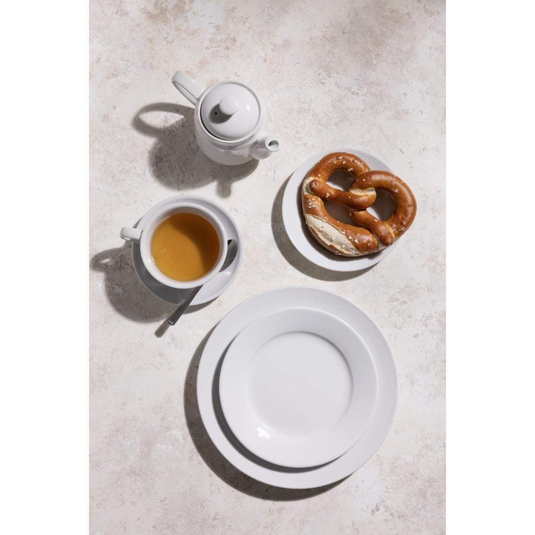 Olympia Athena Wide Rimmed Plates 203mm (12 Pack) (Pack of 12) • PAS-CC207