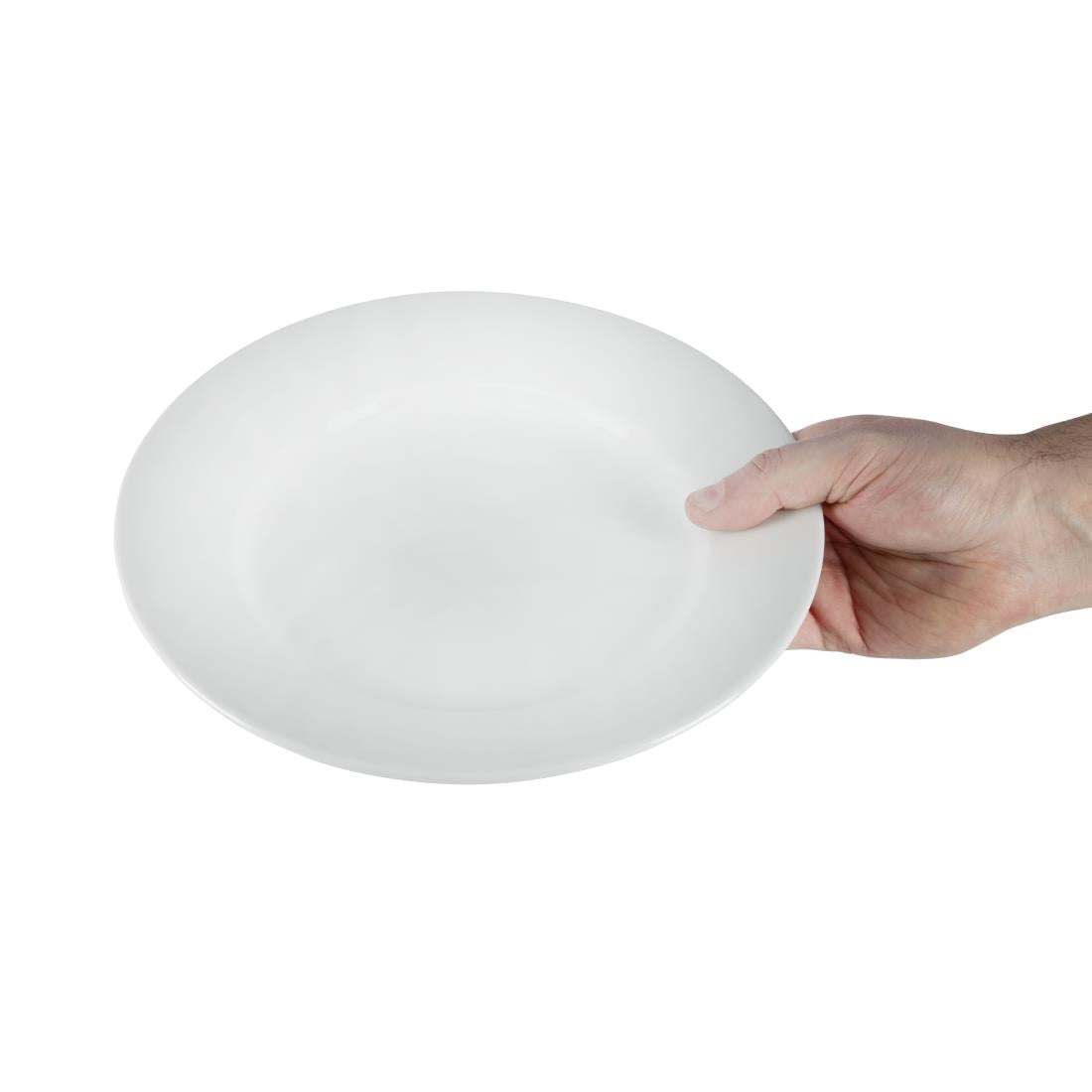 EDLP Olympia Athena Wide Rimmed Plate - 254mm 10" (12 Pack) (254mm. Pack quantity: 12) • PAS-CC209