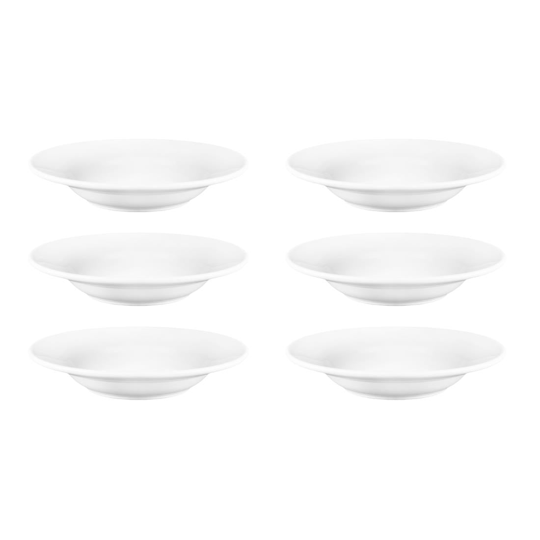 Olympia Athena Rimmed Soup & Pasta Bowls 228mm 210ml (6 Pack) (228mm.  Pack quantity: 6) • PAS-CC214