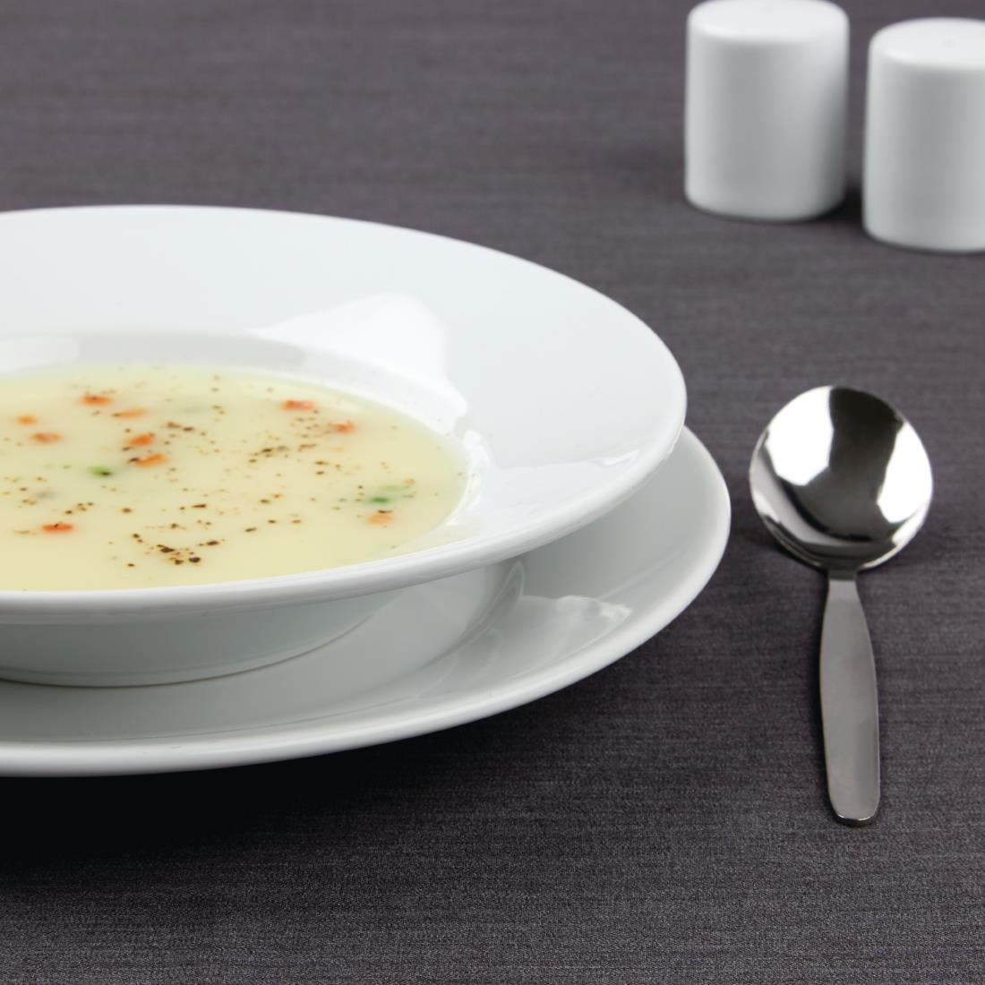 Olympia Athena Rimmed Soup & Pasta Bowls 228mm 210ml (6 Pack) (228mm.  Pack quantity: 6) • PAS-CC214