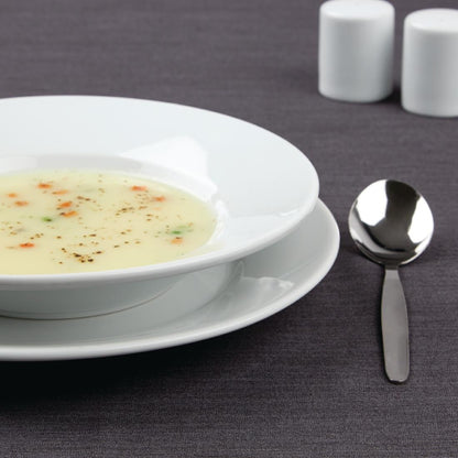 Olympia Athena Rimmed Soup & Pasta Bowls 228mm 210ml (6 Pack) (228mm.  Pack quantity: 6) • PAS-CC214