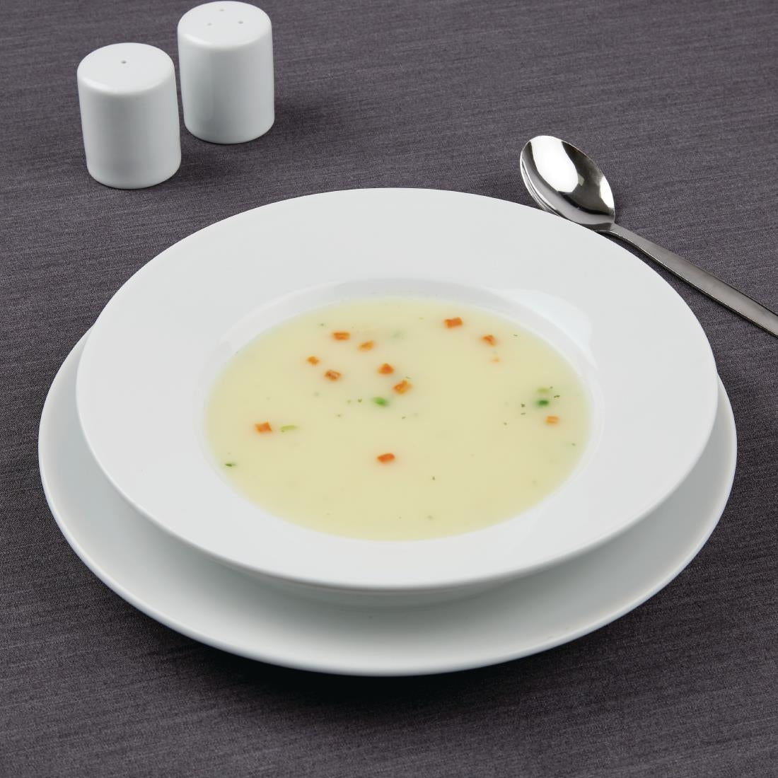 Olympia Athena Rimmed Soup & Pasta Bowls 228mm 210ml (6 Pack) (228mm.  Pack quantity: 6) • PAS-CC214