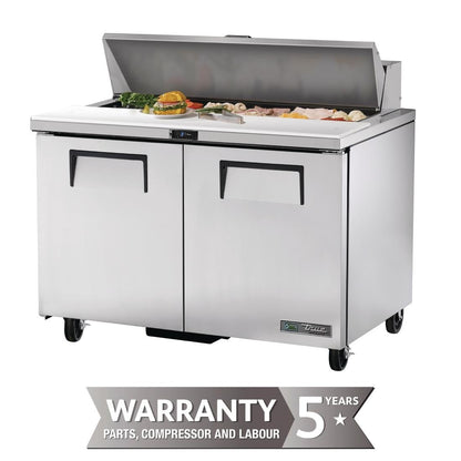 True Salad Prep Counter 2 doors - 12x1/6 GN pan top (Direct) • PAS-CC234-A