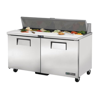 True Salad Prep Counter 2 doors - 16x1/6 GN pan top (Direct) • PAS-CC235-A