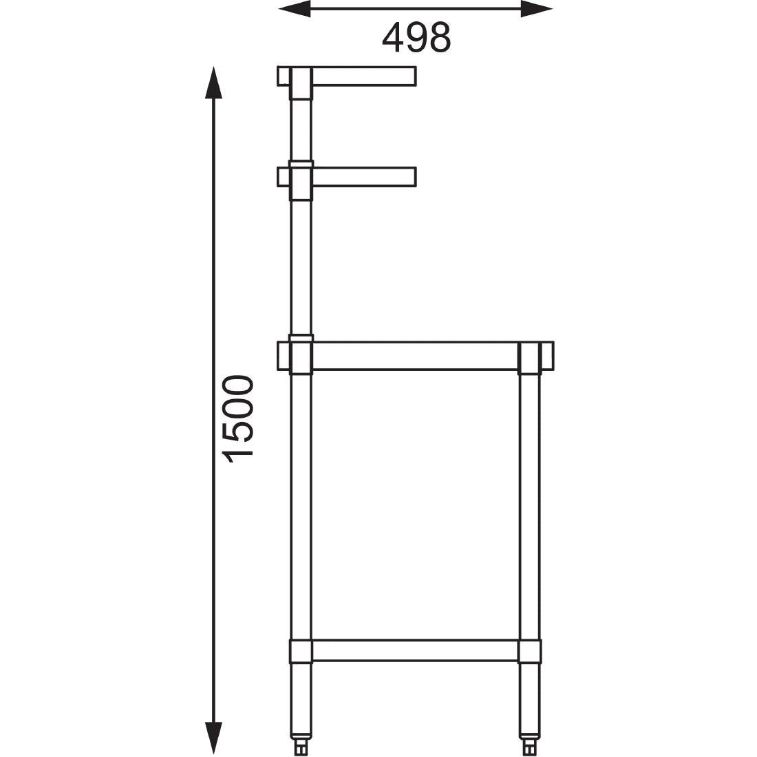 Vogue Stainless Steel Prep Station 1200x600mm • PAS-CC359