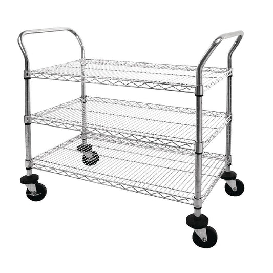 Vogue Chrome 3 Tier Wire Trolley • PAS-CC432