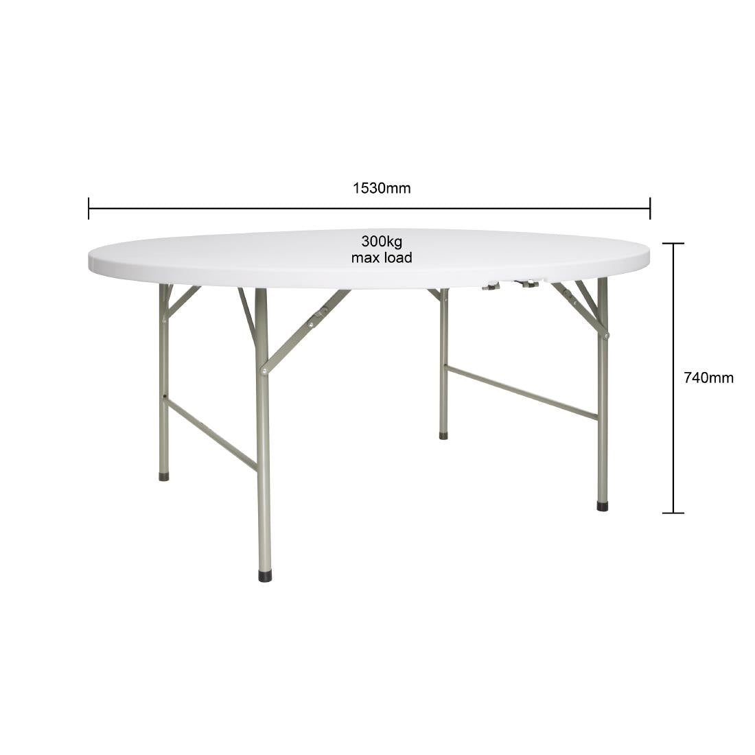 Bolero 5ft Diameter Round Centre Folding Table • PAS-CC506