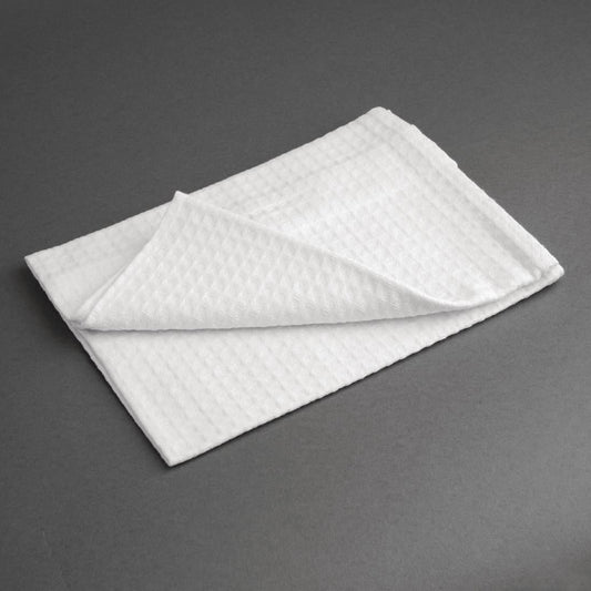 Vogue Cloths White Honeycomb Weave (10 Pack) • PAS-CC598