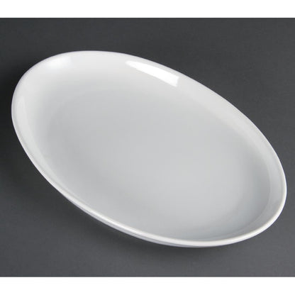 Olympia Whiteware French Deep Oval Plates 365mm (2 Pack) (Pack of 2) • PAS-CC891