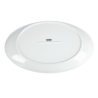 Olympia Whiteware French Deep Oval Plate White - 365mm (2 Pack) • PAS-CC891