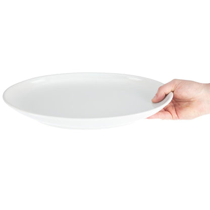 Olympia Whiteware French Deep Oval Plate White - 365mm (2 Pack) • PAS-CC891
