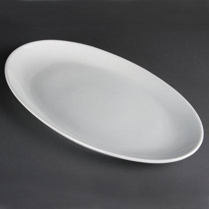 Olympia Whiteware French Deep Oval Plate White - 500mm • PAS-CC892