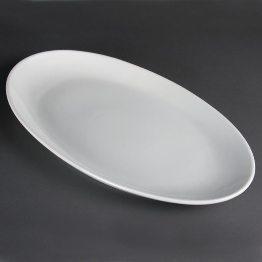 Olympia Whiteware French Deep Oval Plate White - 500mm • PAS-CC892