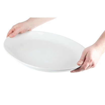 Olympia Whiteware French Deep Oval Plate 500mm • PAS-CC892