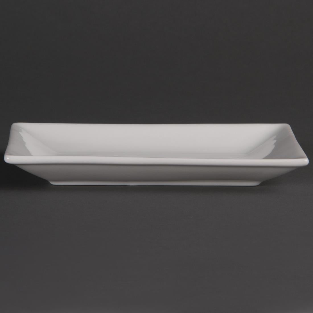 Olympia Whiteware Serving Rectangular Platters 200x 130mm (6 Pack) (Pack of 6) • PAS-CC893