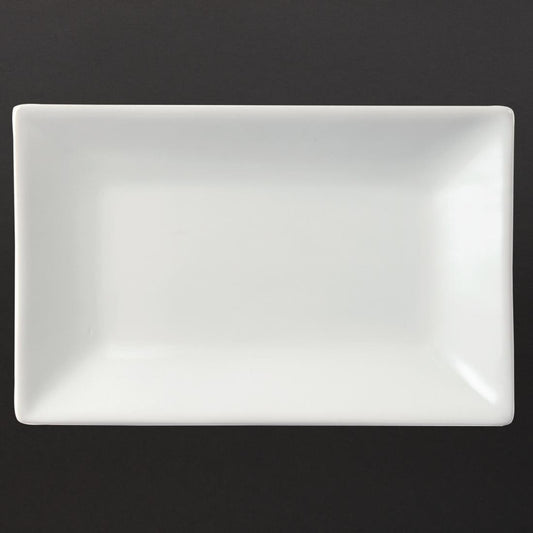 Olympia Whiteware Serving Rectangular Platters 200x 130mm (6 Pack) (Pack of 6) • PAS-CC893