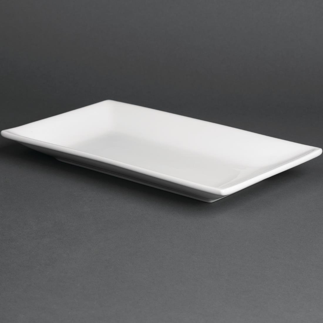 Olympia Whiteware Serving Rectangular Platters 250x 150mm (4 Pack) (Pack of 4) • PAS-CC894